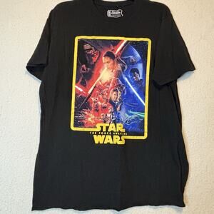 Star Wars T-Shirt The Force‎ Awakens Movie Galaxy Premiere Collection Large